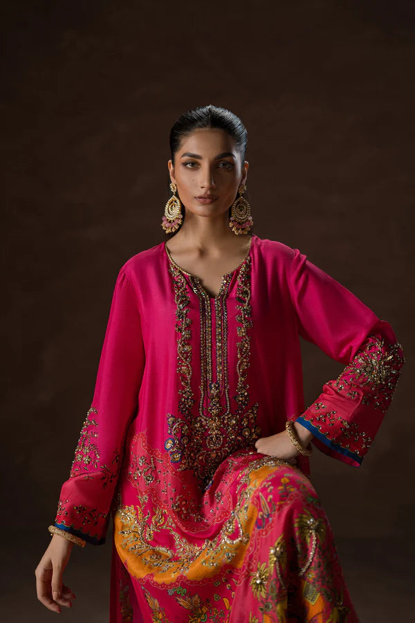 Ammara Khan | Symphony 24 | HOT PINK PARTY KAFTAN SET (D-02)