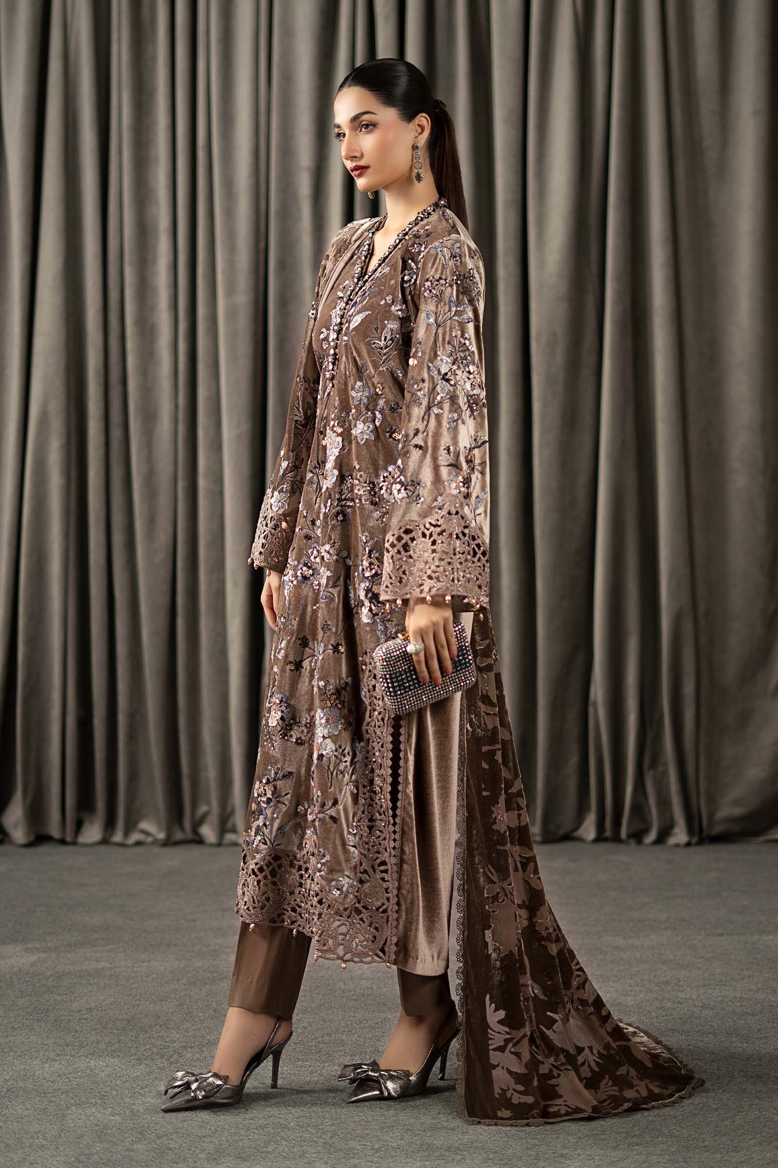 Maria B | Winter Luxe Pret 25 | WLS-1303-BEIGE