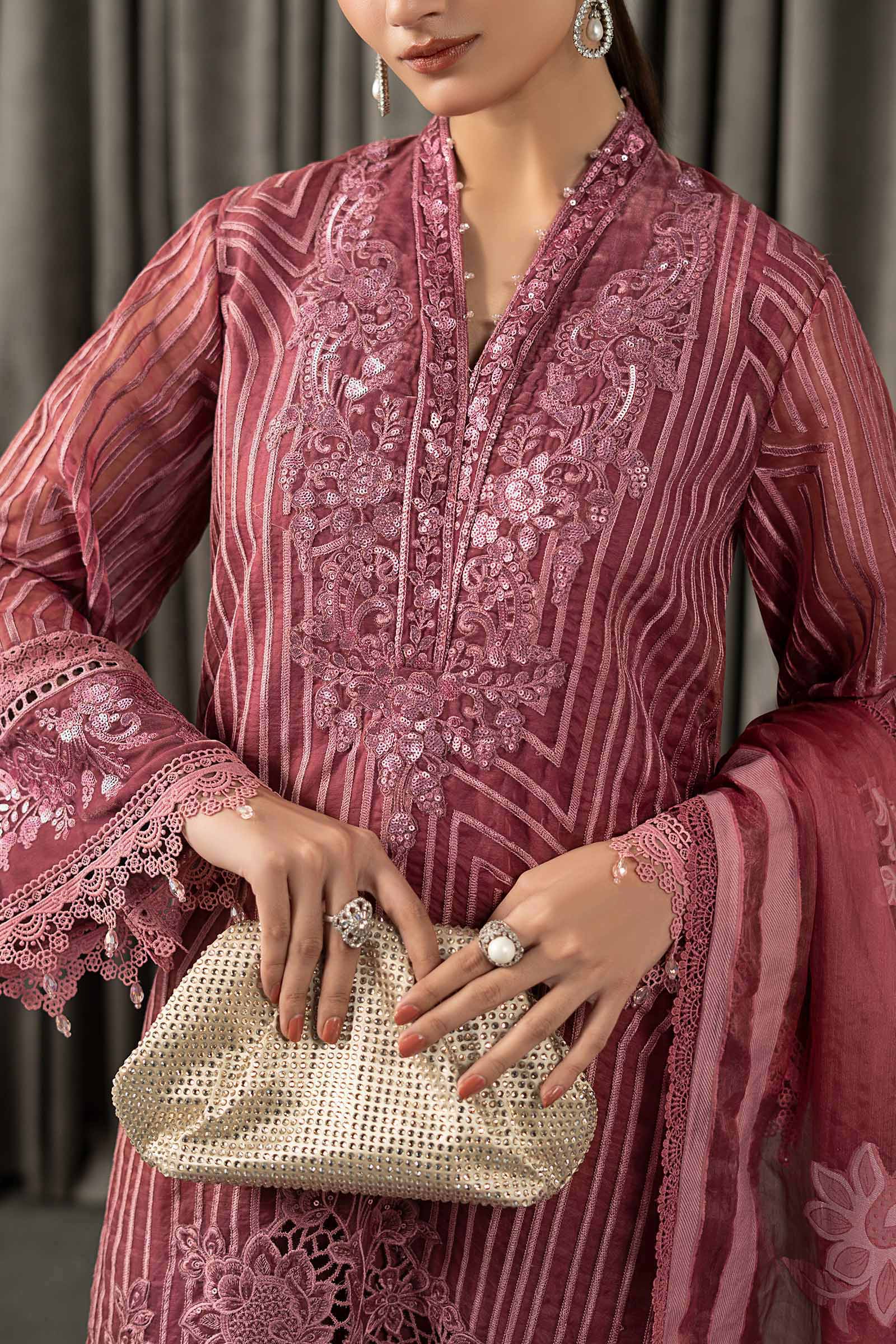 Maria B | Winter Luxe Pret 25 | WLS-1304-Ash Pink