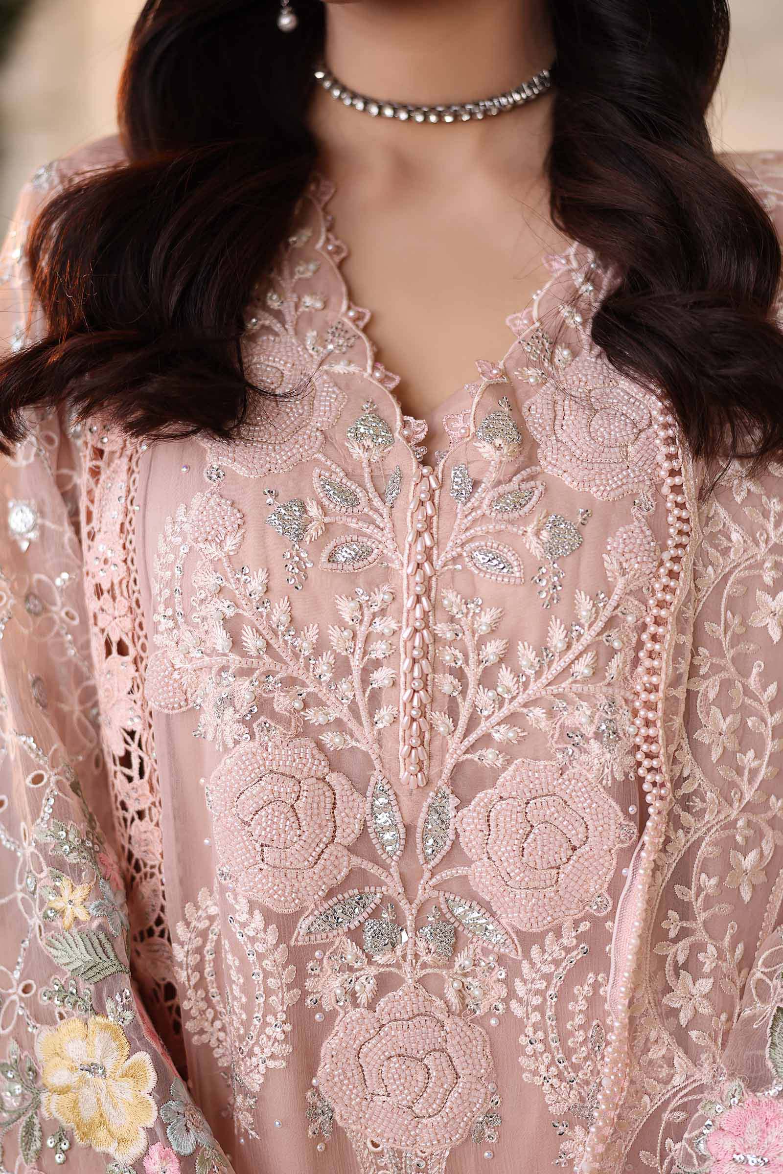 Maria b | Chiffon Formals 26 | MPC-26-104-Peach Pink