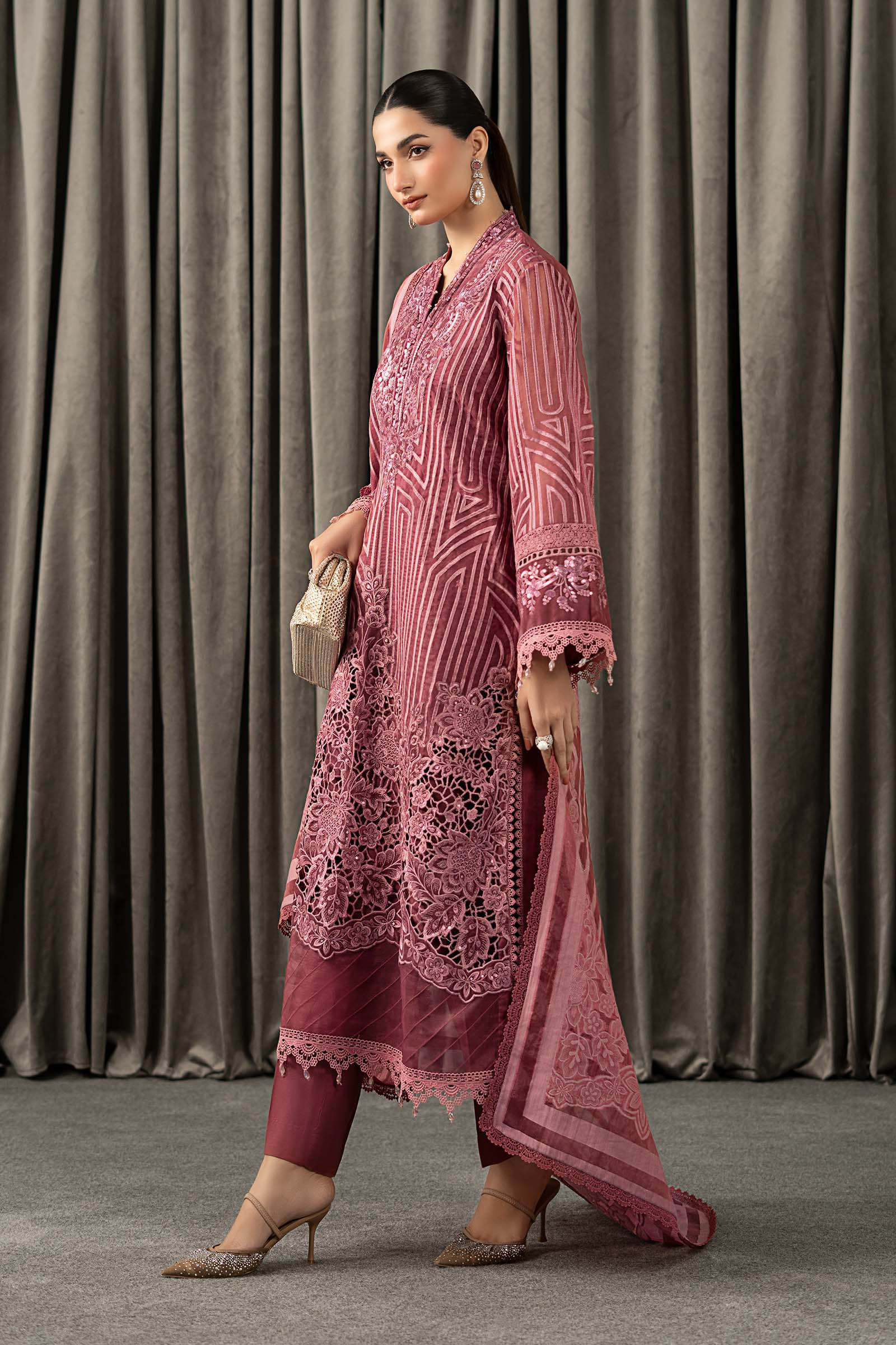Maria B | Winter Luxe Pret 25 | WLS-1304-Ash Pink