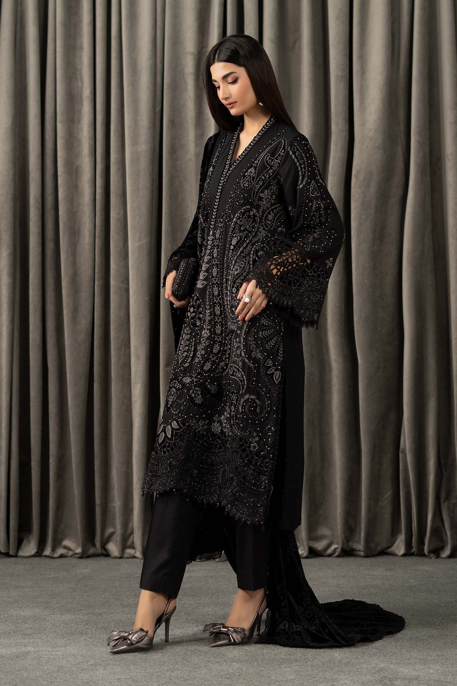 Maria B | Winter Luxe Pret 25 | WLS-1307-Black