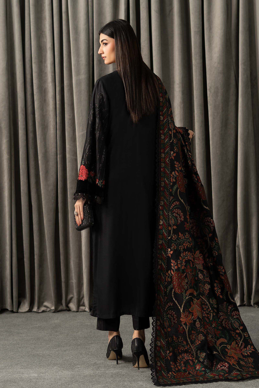 Maria B | Winter Luxe Pret 25 | WLS-1309-Black