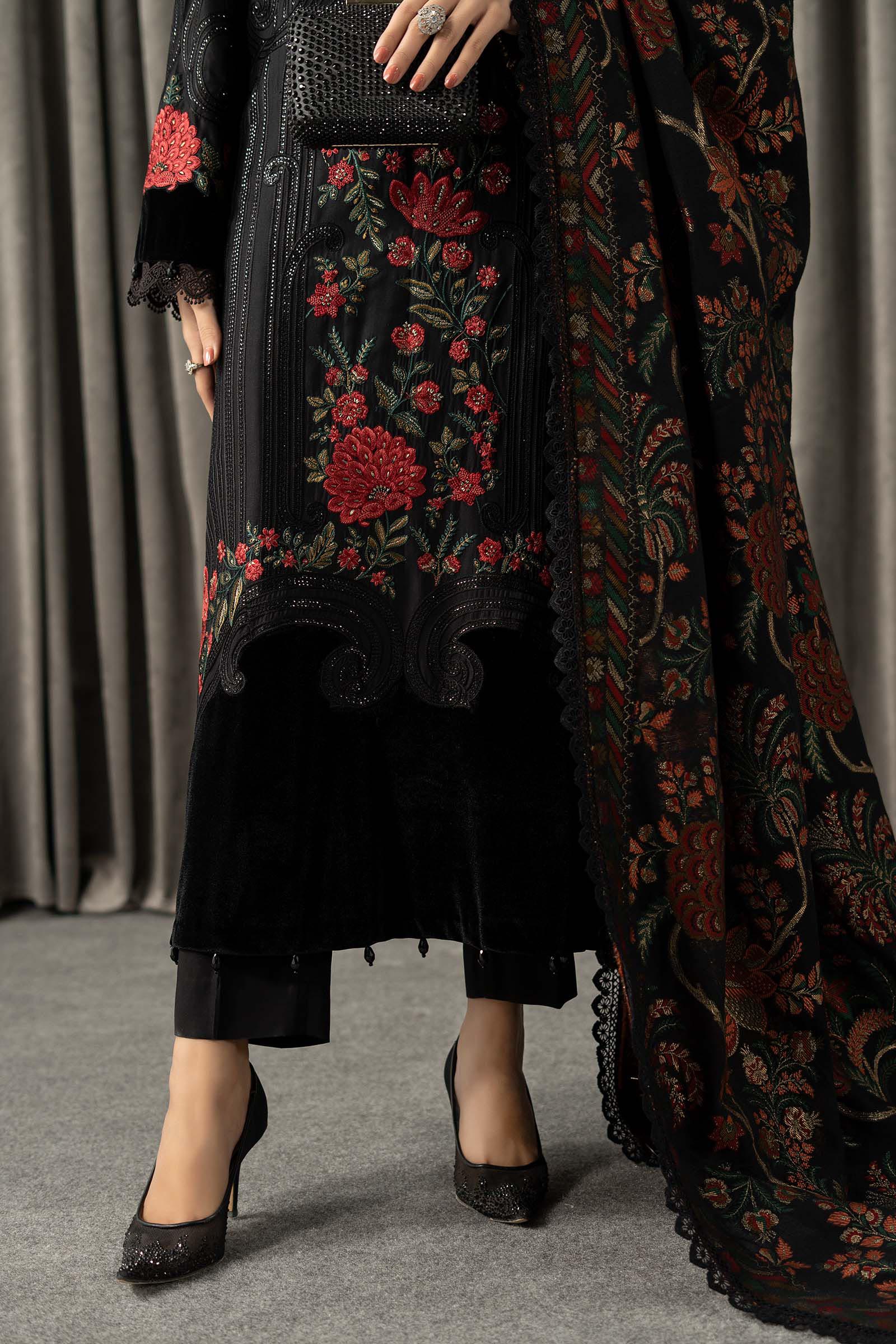 Maria B | Winter Luxe Pret 25 | WLS-1309-Black