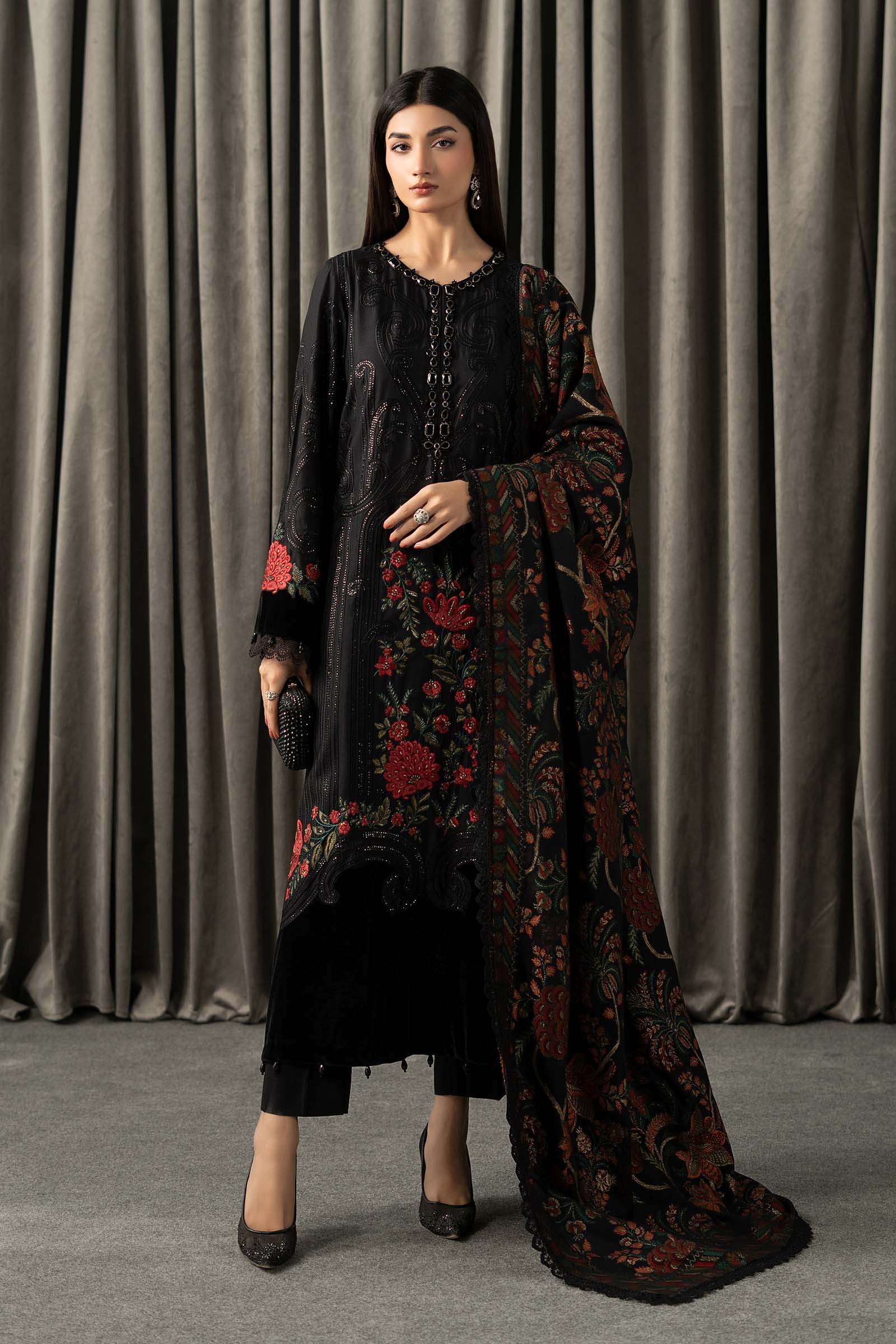 Maria B | Winter Luxe Pret 25 | WLS-1309-Black