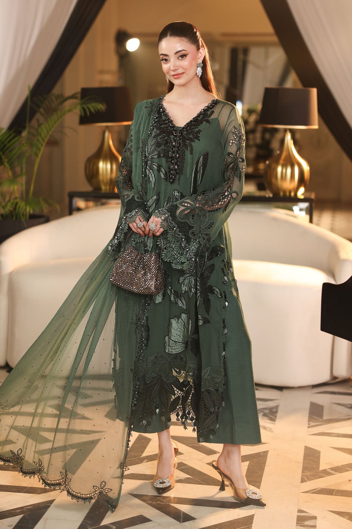 Maria B | Royale Tea Affair | MPC-26-207-Pine Green