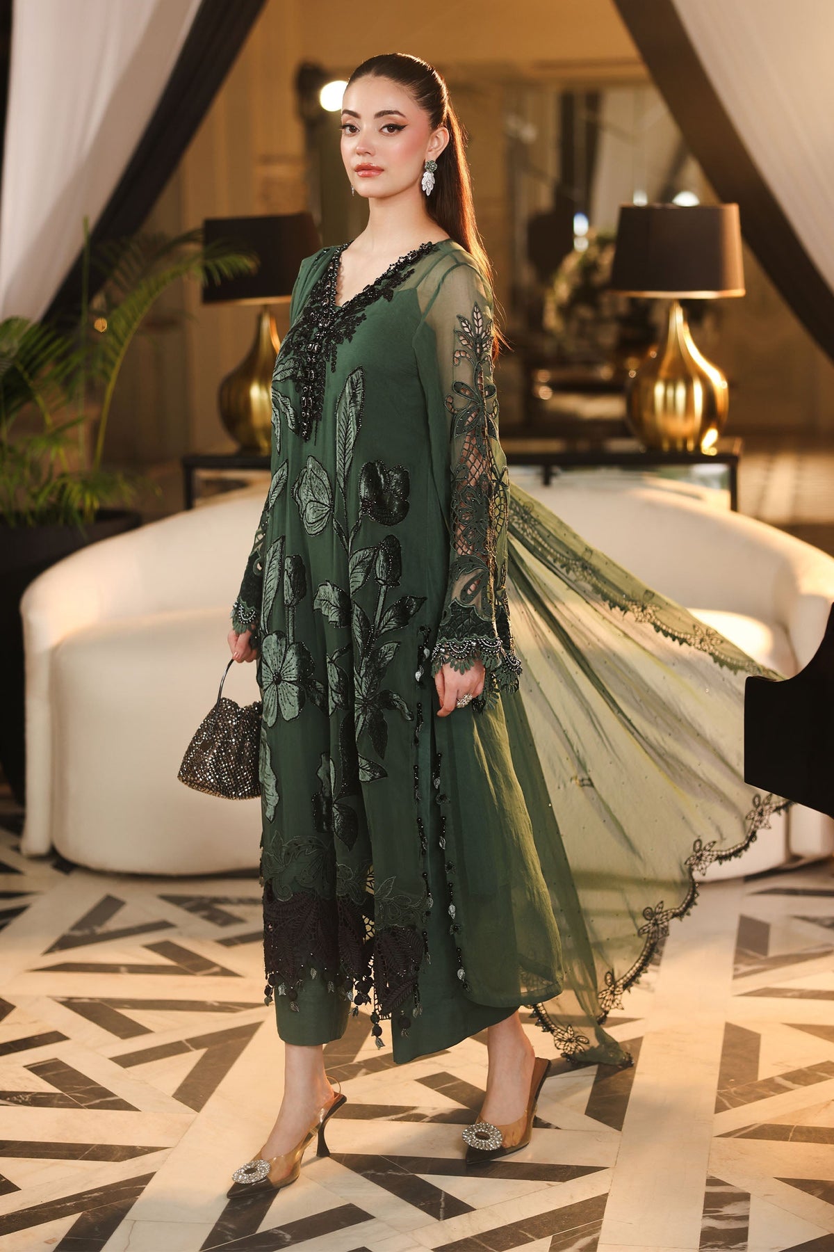 Maria B | Royale Tea Affair | MPC-26-207-Pine Green