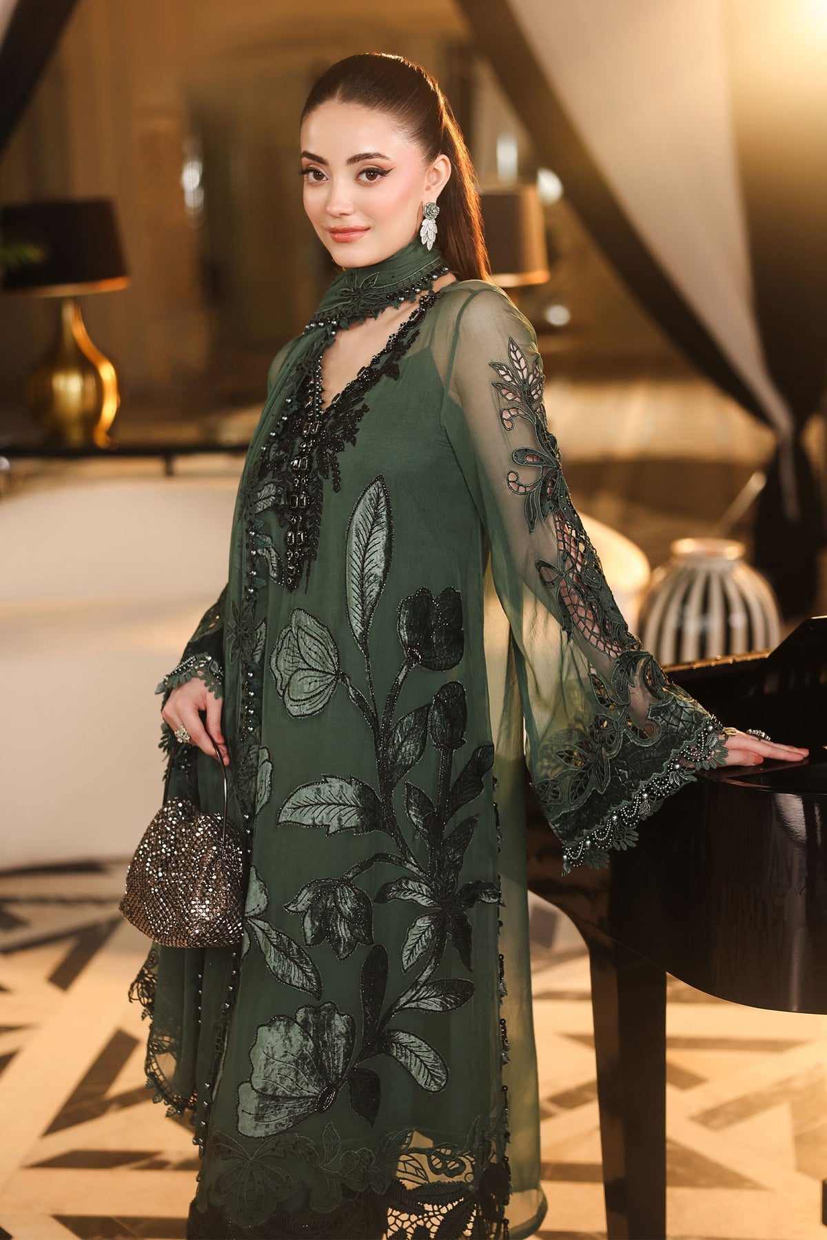 Maria B | Royale Tea Affair | MPC-26-207-Pine Green