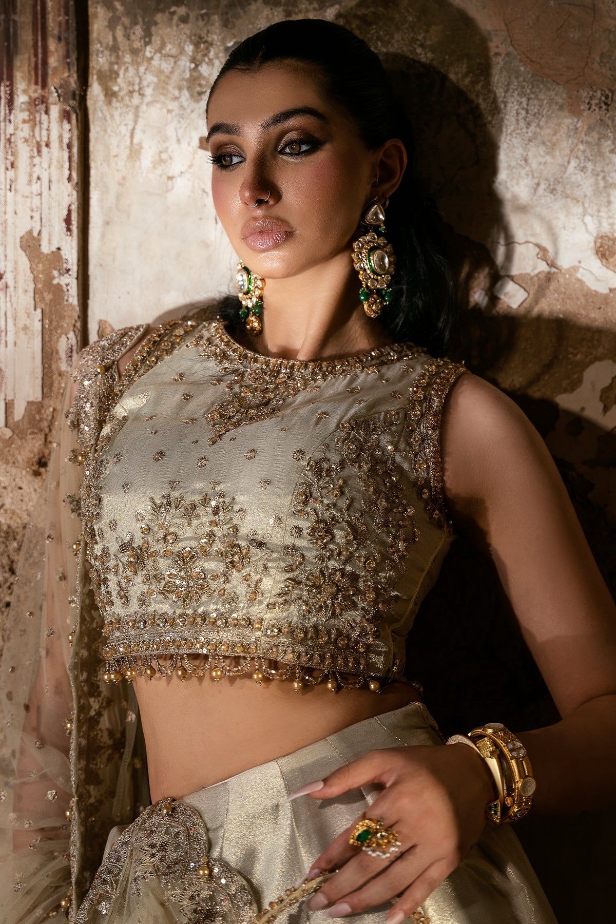 Mina Kashif | Virsa Wedding Formals | Mehreen-Dull Gold