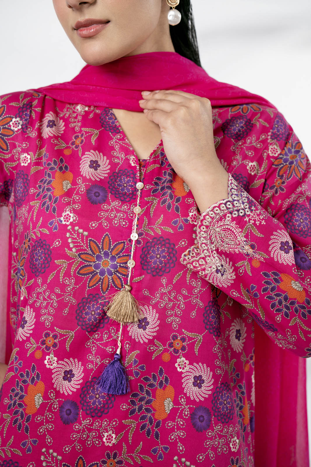 Chinyere | Pret'26 l 3 Piece Printed Lawn Printed Suit (CP0418)