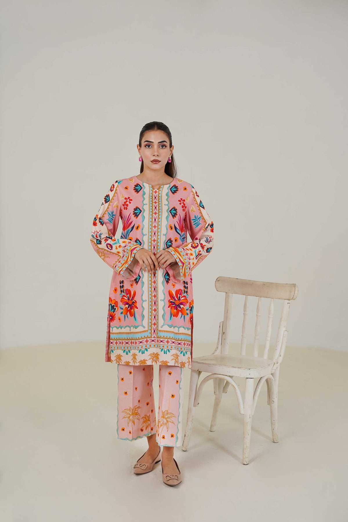 Maryam Hussain | Lawn Co Ord Sets | Set D-1