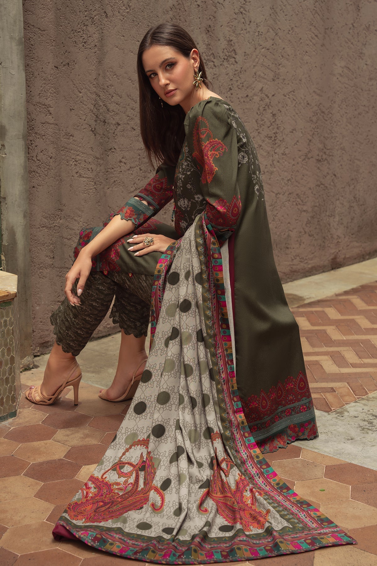 Charizma | C Prints Winter 25 | 
3-PC Unstitched Printed Linen Collection CPW5-05