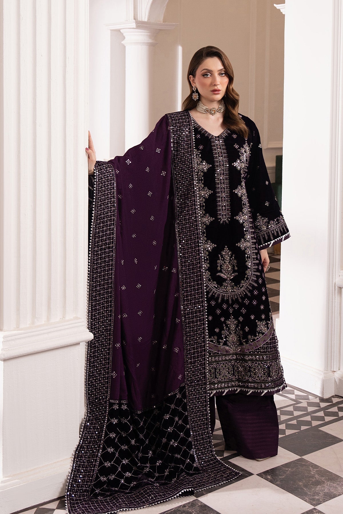Raeesa Premium | Noirah Velvet | NV-001