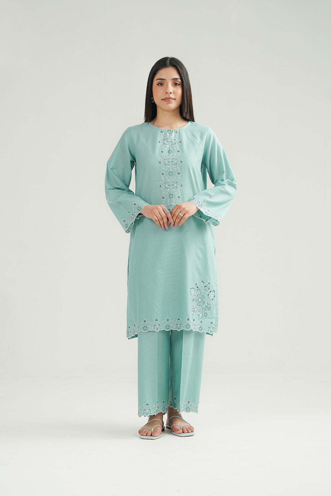 Chinyere | Pret'26 l 2 Piece Cotton Rip Stop Embroidered Suit (CP0411)
