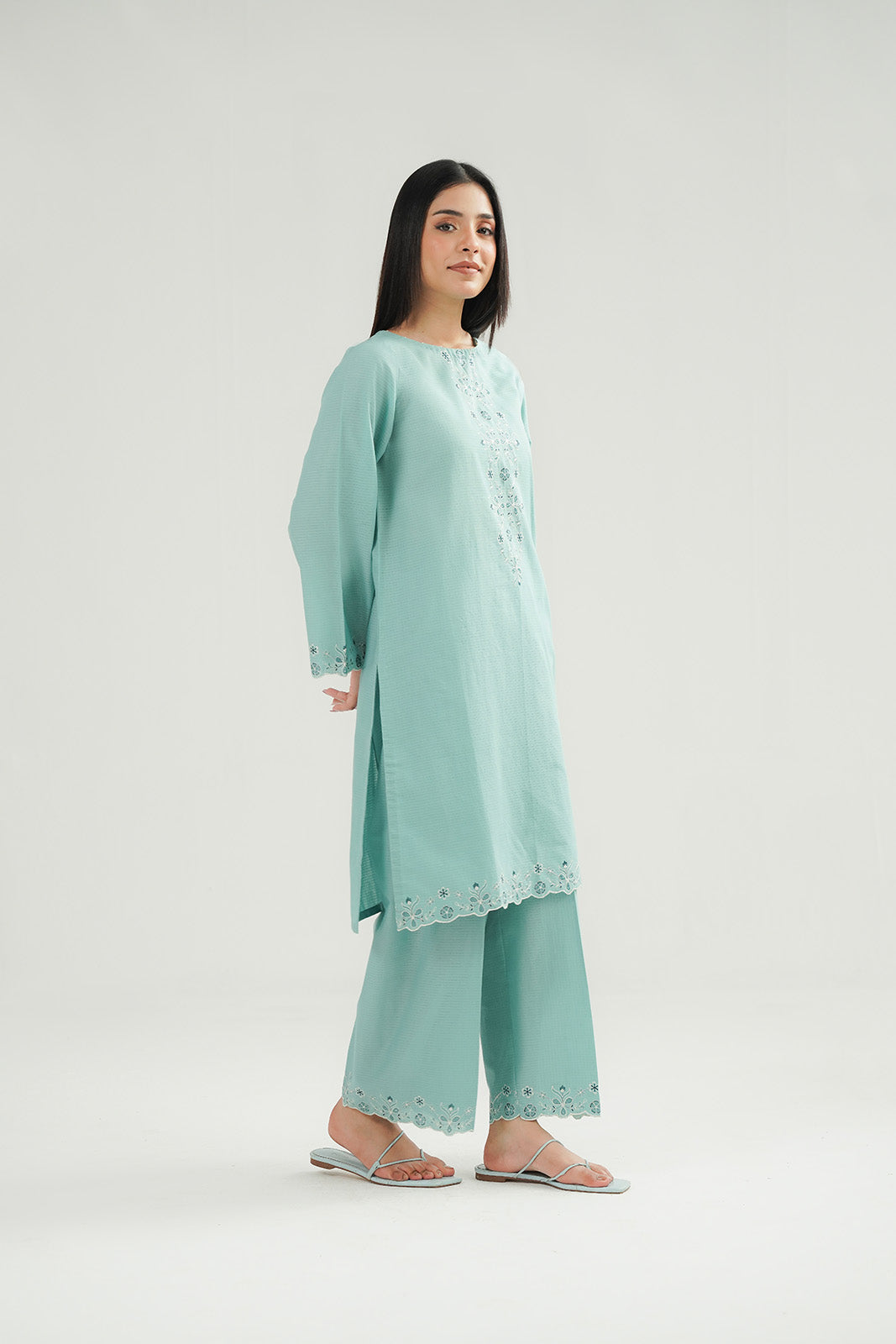 Chinyere | Pret'26 l 2 Piece Cotton Rip Stop Embroidered Suit (CP0411)