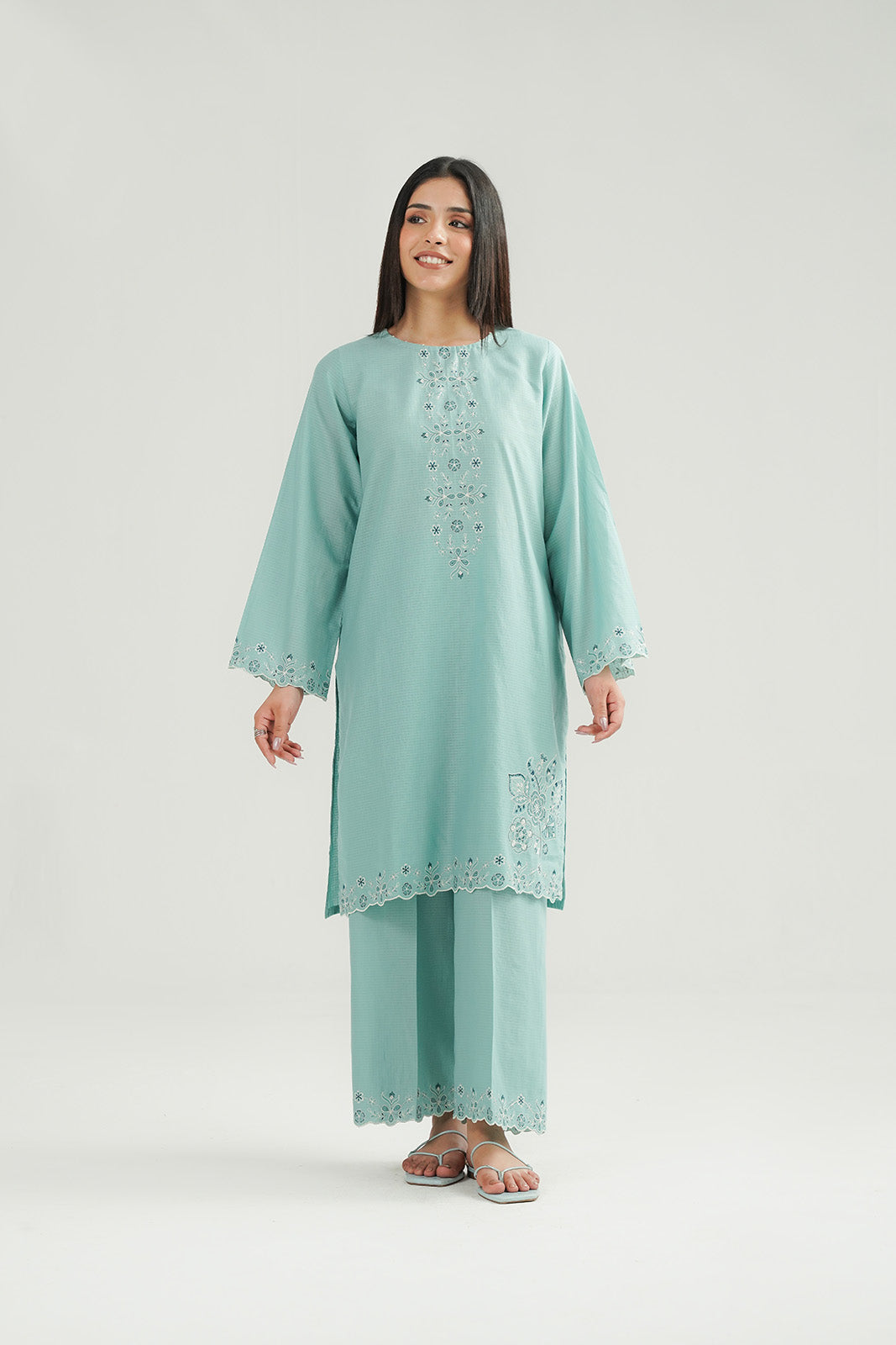 Chinyere | Pret'26 l 2 Piece Cotton Rip Stop Embroidered Suit (CP0411)