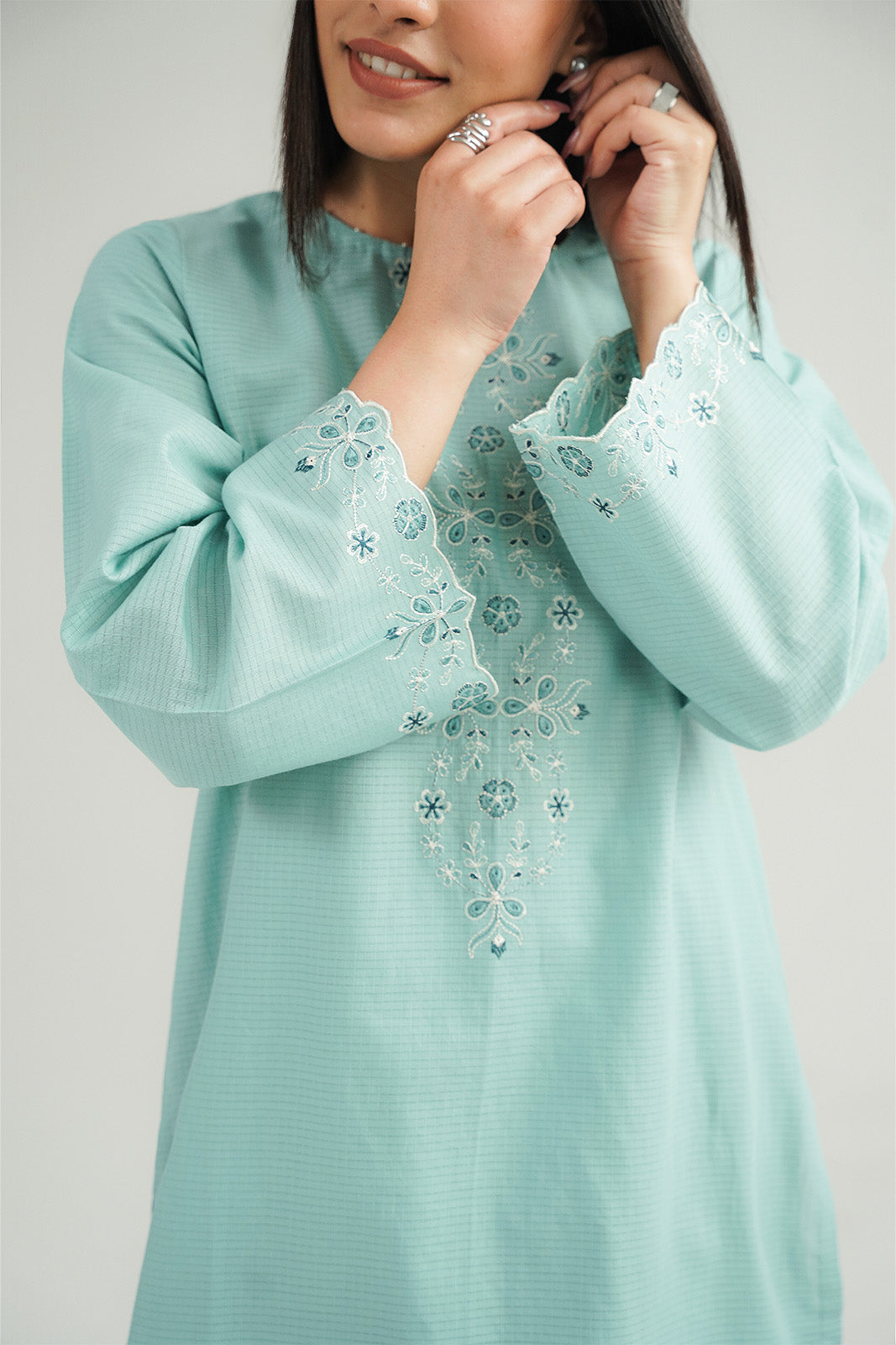 Chinyere | Pret'26 l 2 Piece Cotton Rip Stop Embroidered Suit (CP0411)