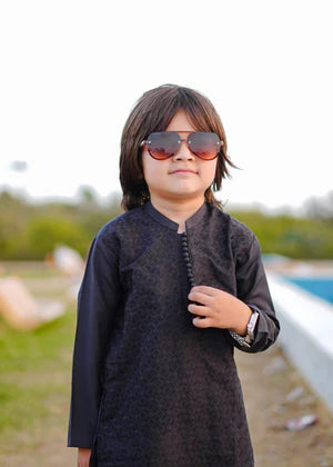Dark Grey chicken Kurta Trouser - KE 003 - KIDS CLUB