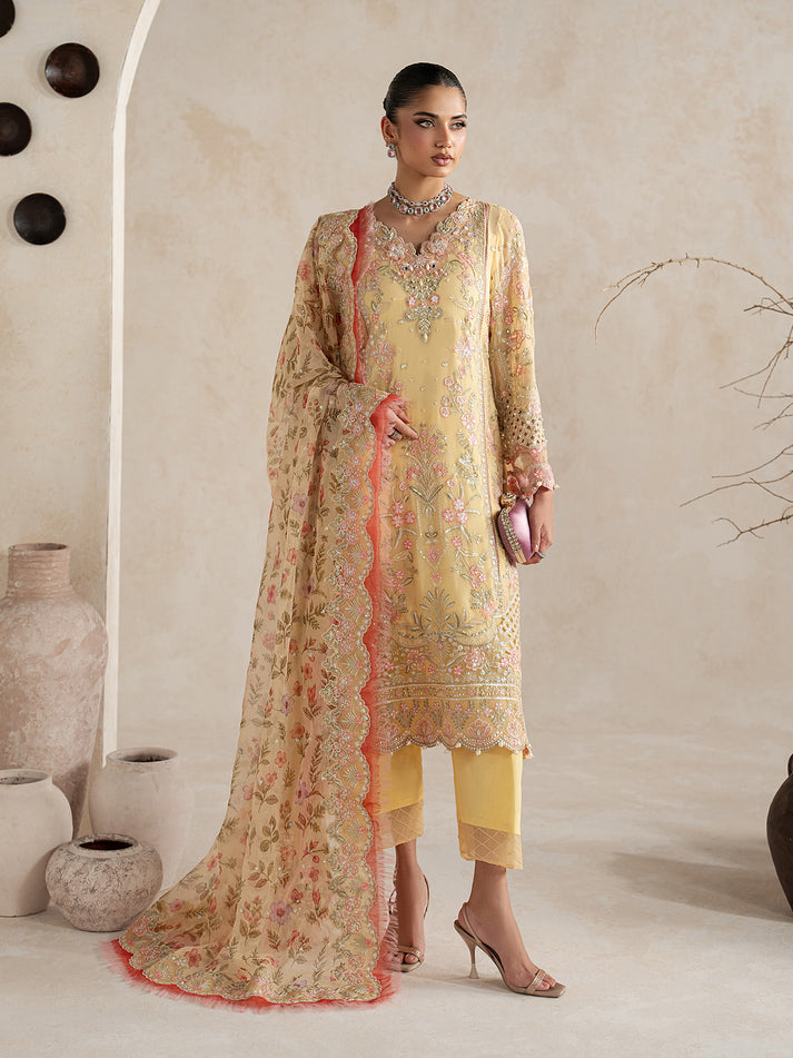 Gulaal | Inaaya Embroidered Chiffon 26 |Roselle