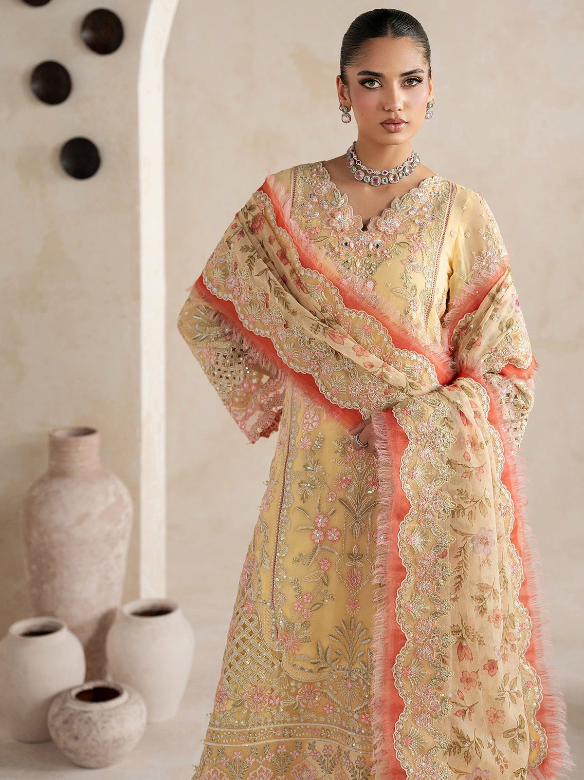 Gulaal | Inaaya Embroidered Chiffon 26 |Roselle