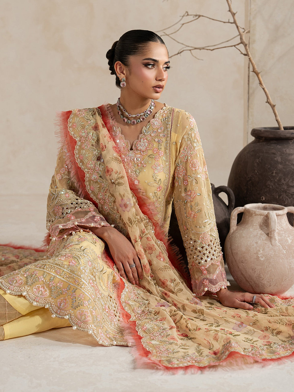 Gulaal | Inaaya Embroidered Chiffon 26 |Roselle