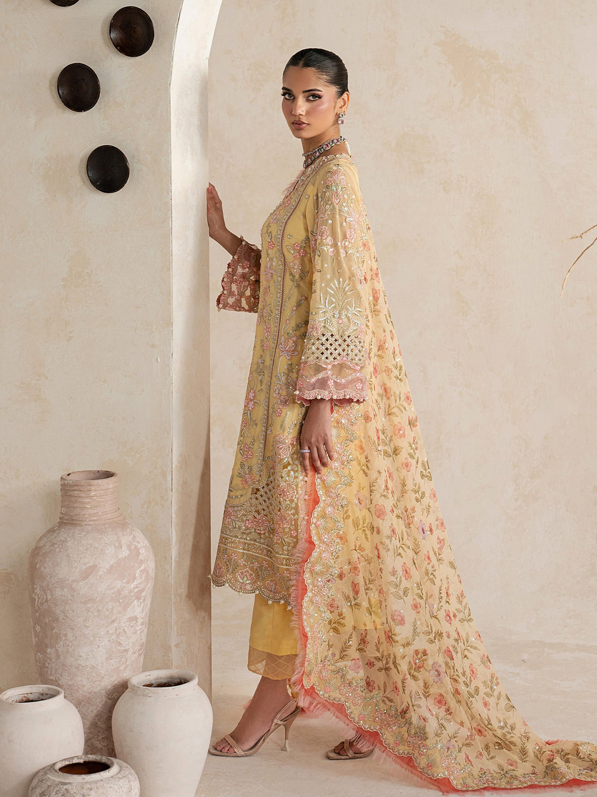 Gulaal | Inaaya Embroidered Chiffon 26 |Roselle