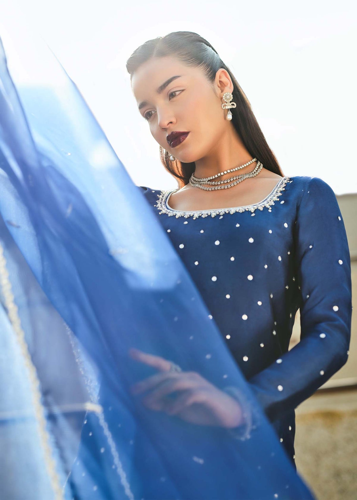 Mahum Asad | Sarai Luxury Formals | Blue Dynasty