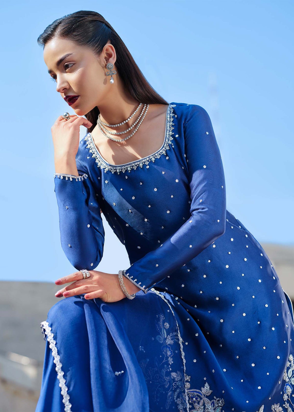 Mahum Asad | Sarai Luxury Formals | Blue Dynasty