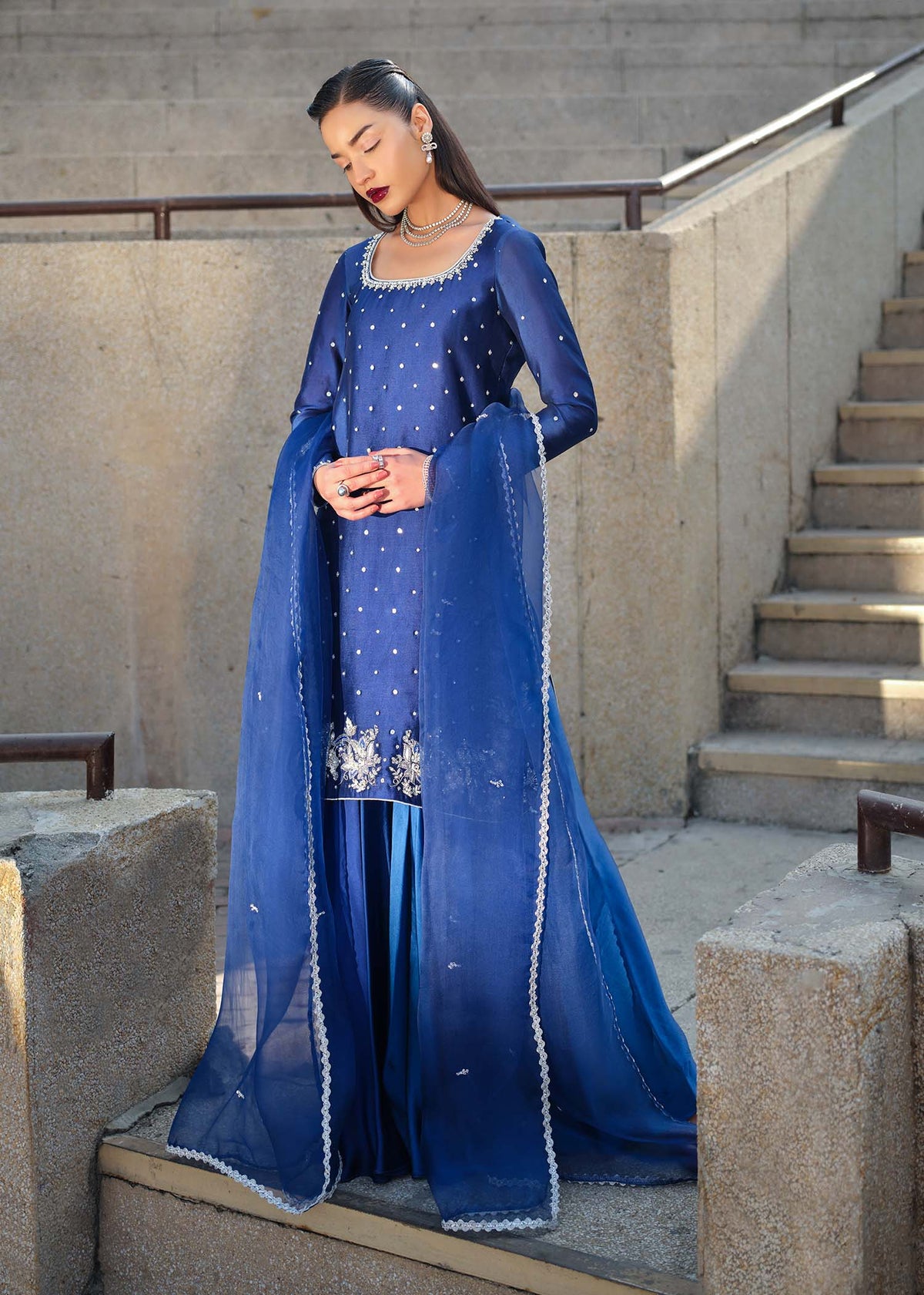 Mahum Asad | Sarai Luxury Formals | Blue Dynasty