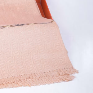 Lux Herringbone Shawl | Light Peach - Dynasty