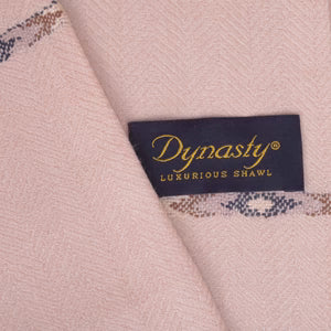 Lux Herringbone Shawl | Light Peach - Dynasty