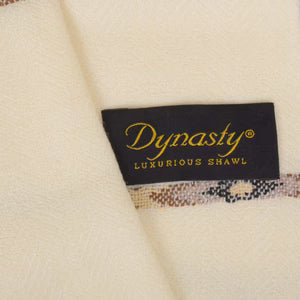 Lux Herringbone Shawl | Cream - Dynasty