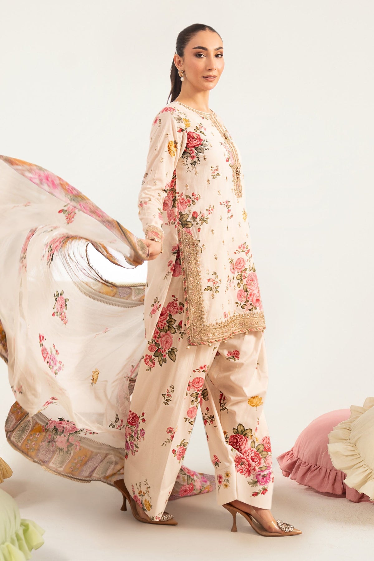 Maria B | Luxury Pret Pre Fall | DW-PF26-10-Off White