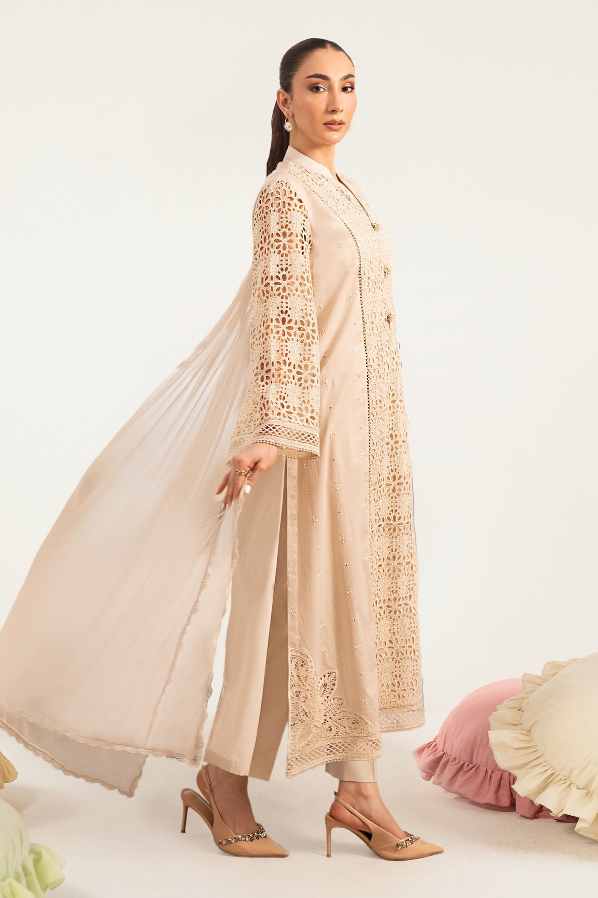 Maria B | Luxury Pret Pre Fall | DW-PF26-18-BEIGE