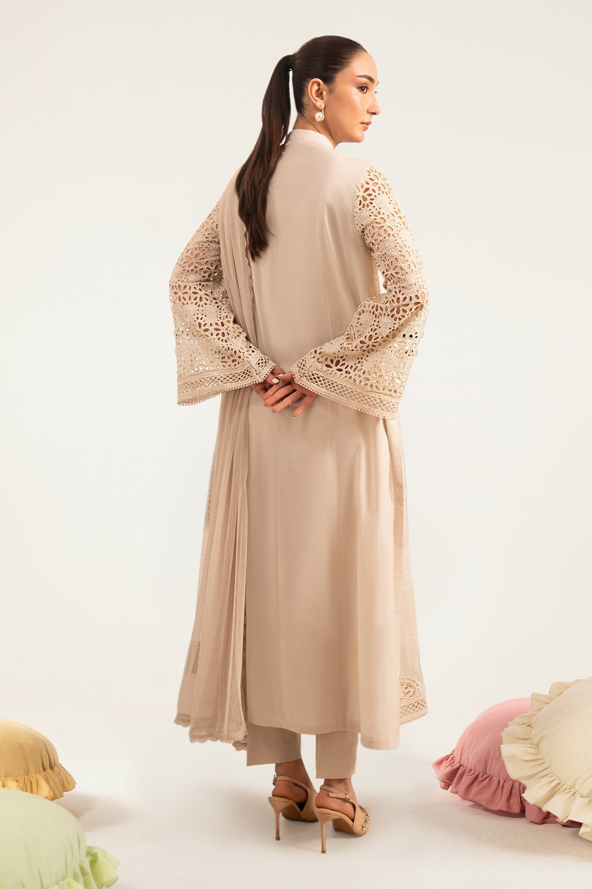 Maria B | Luxury Pret Pre Fall | DW-PF26-18-BEIGE