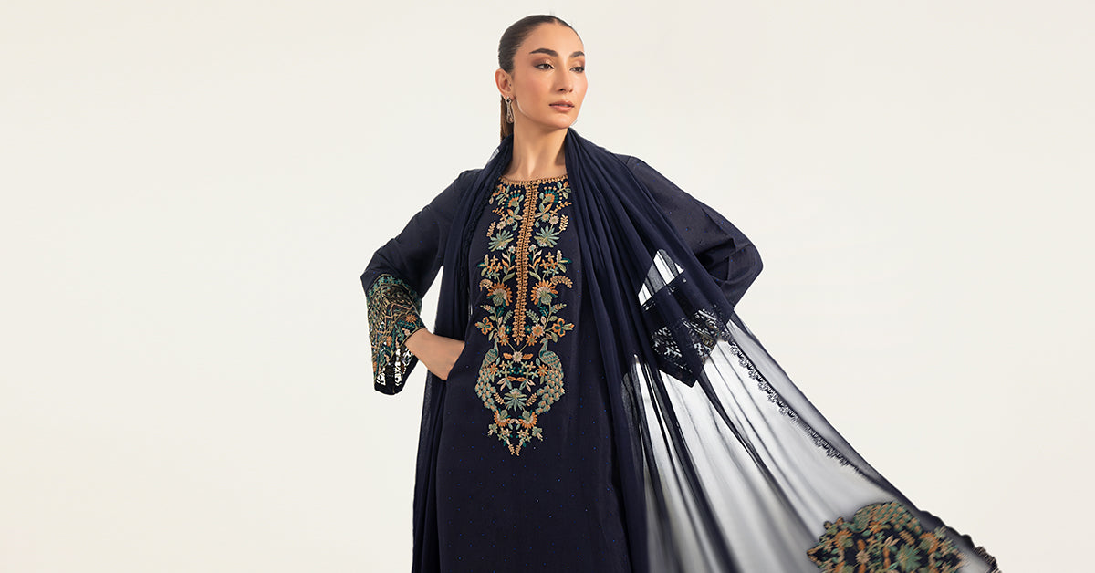 Maria B | Luxury Pret Pre Fall | DW-PF26-19-Blue