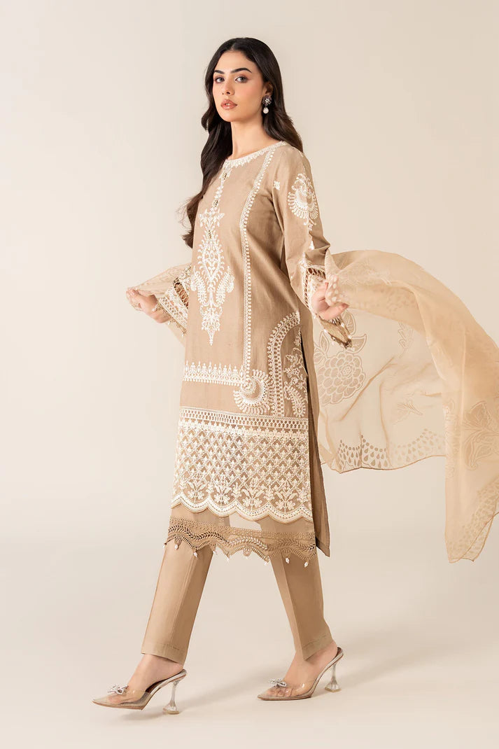 Maria B | Luxury Winter Pret 25 | DW-EA23-26R1-Coffee