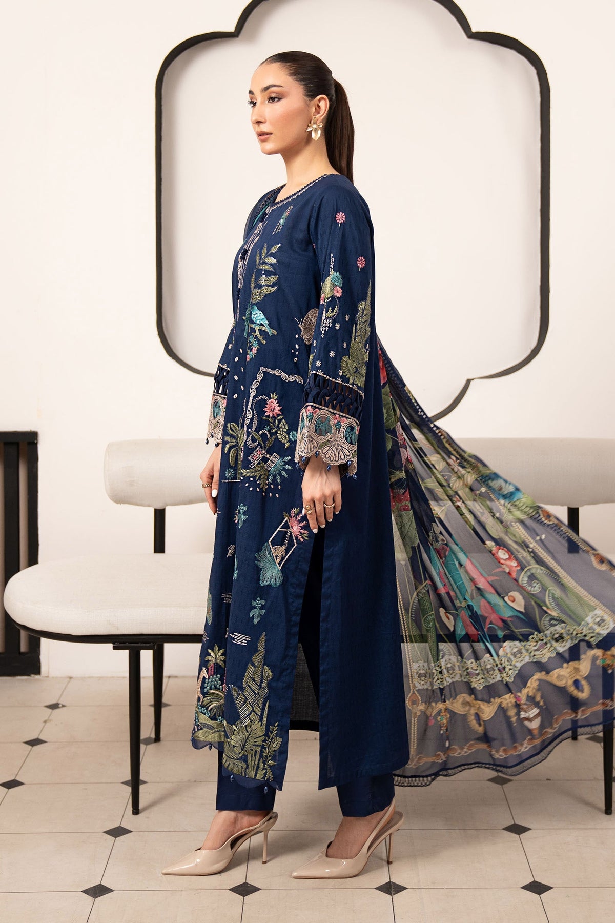 Maria B | Luxury Pret Pre Fall | DW-EA26-11-Blue