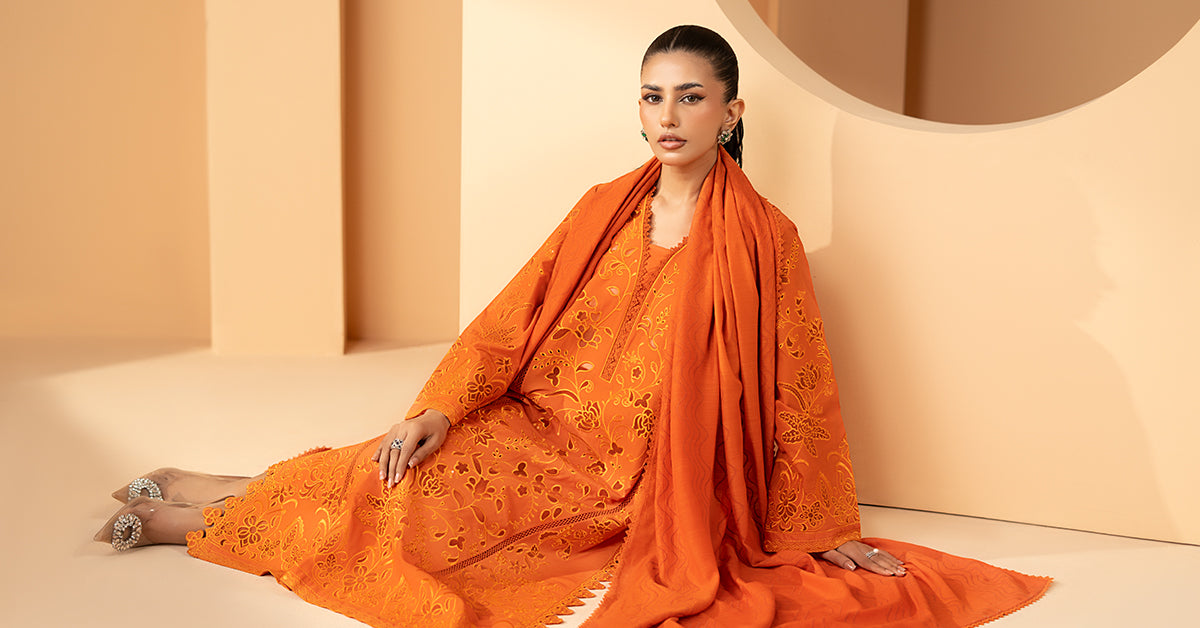 Maria B | Luxury Pret Pre Fall | DW-EF26-30-Orange
