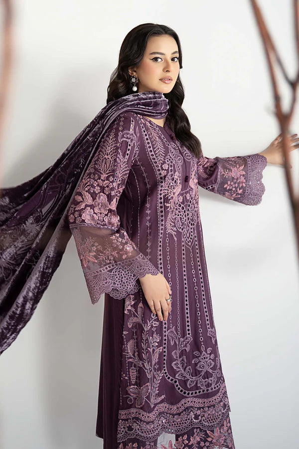 Maria B | Pre Fall Dresses | 3 Piece Embroidered Linen Suit ZD