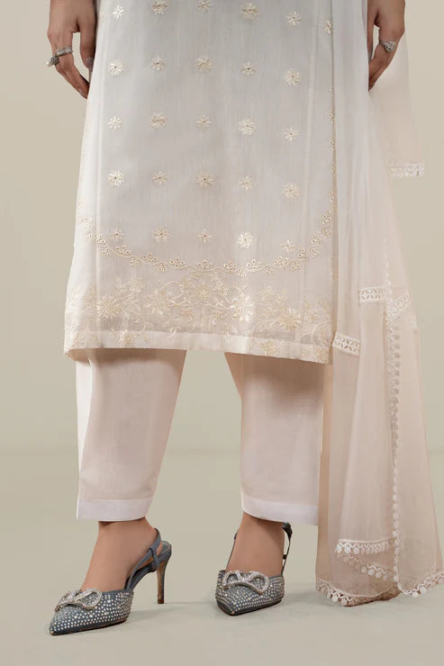 Maria B | Luxury Winter Pret 25 | DW-EA25-76-Off White