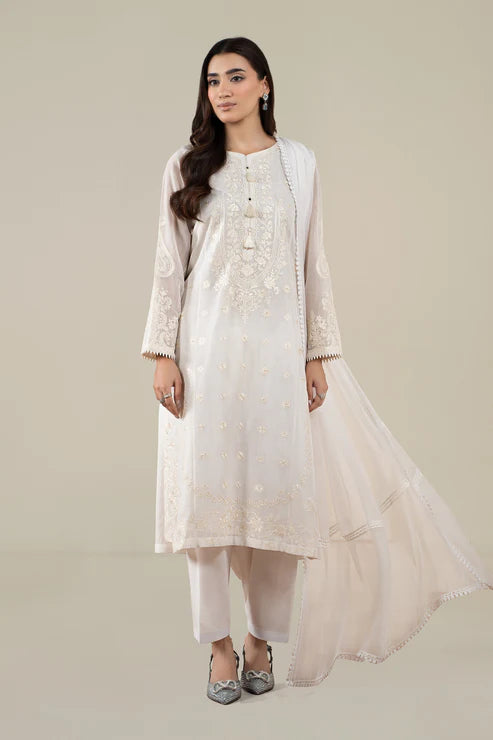 Maria B | Luxury Winter Pret 25 | DW-EA25-76-Off White