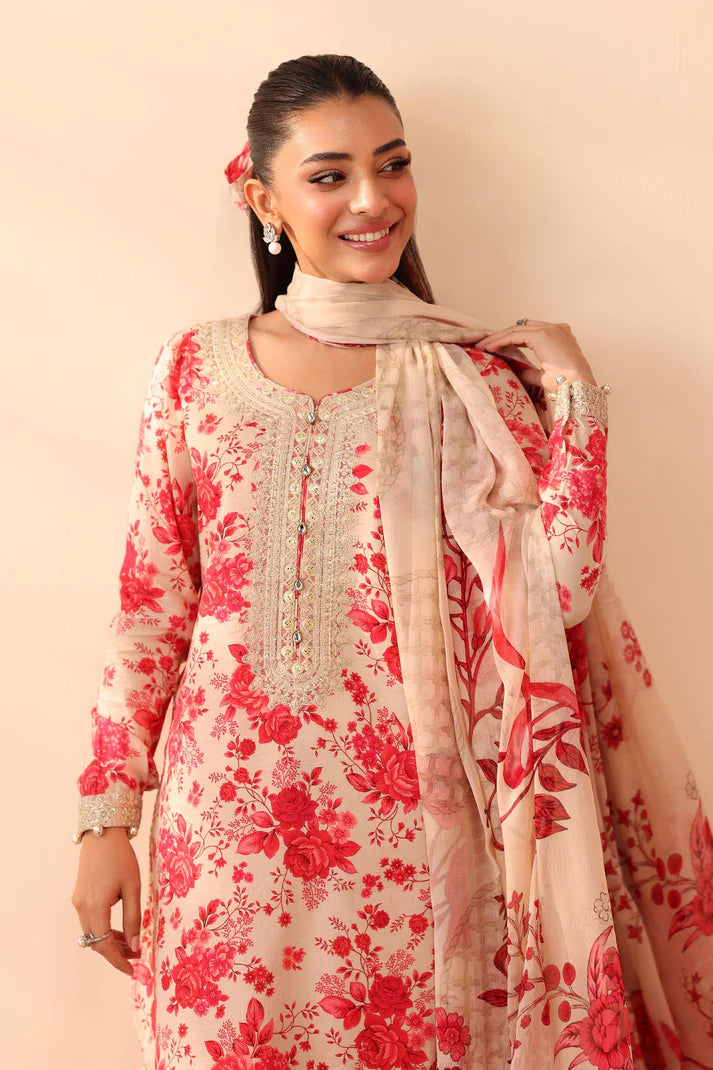 Maria B | Pre Fall Dresses | 3 Piece Embroidered Lawn Suit Pink