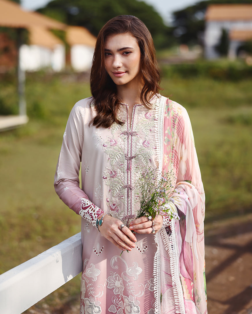 Mushq | Solace Ombre Chikankari | Dew Drift
