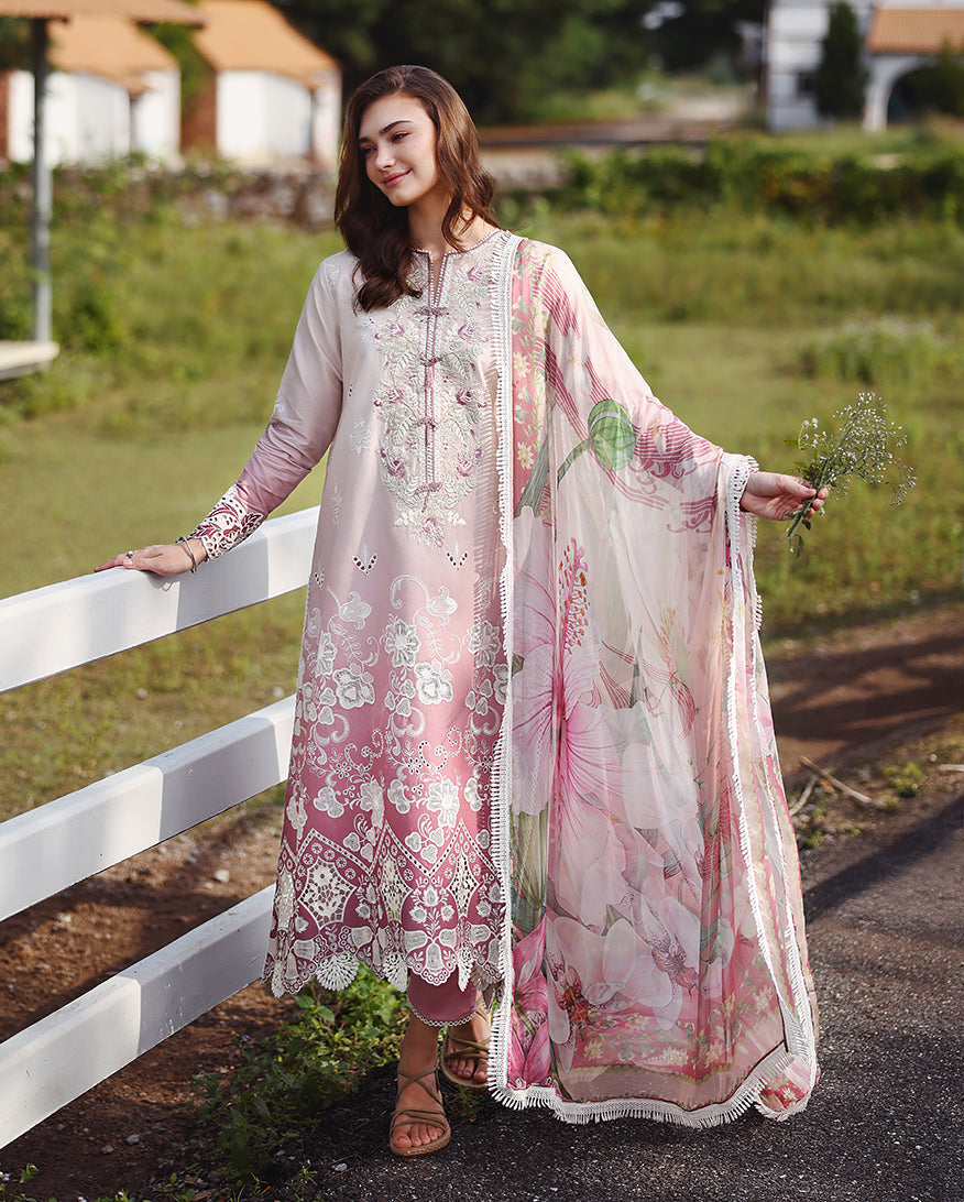 Mushq | Solace Ombre Chikankari | Dew Drift
