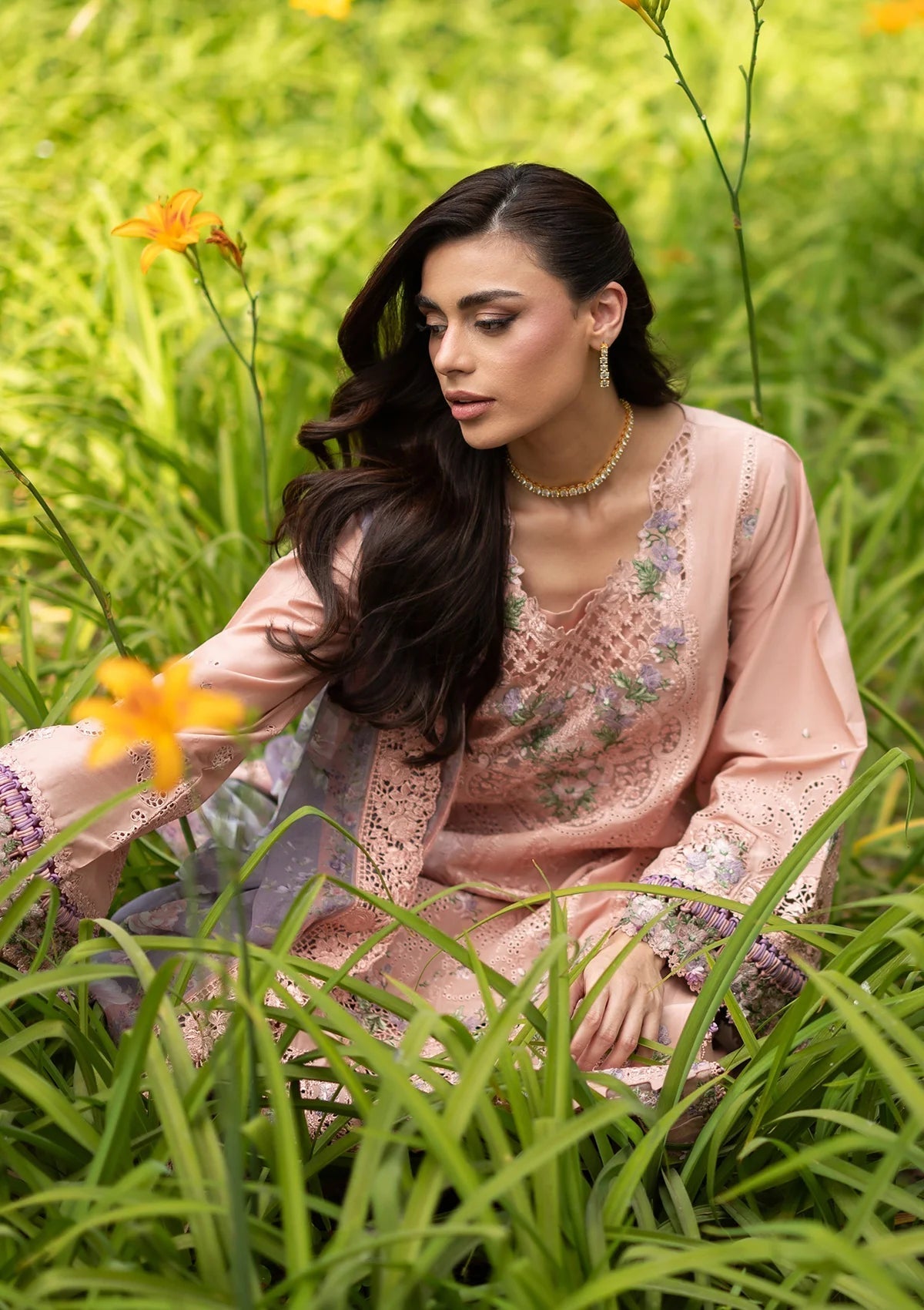 Elaf Premium | Luxury Lawn 26 | ELQ-6A BLUSHING ROSE