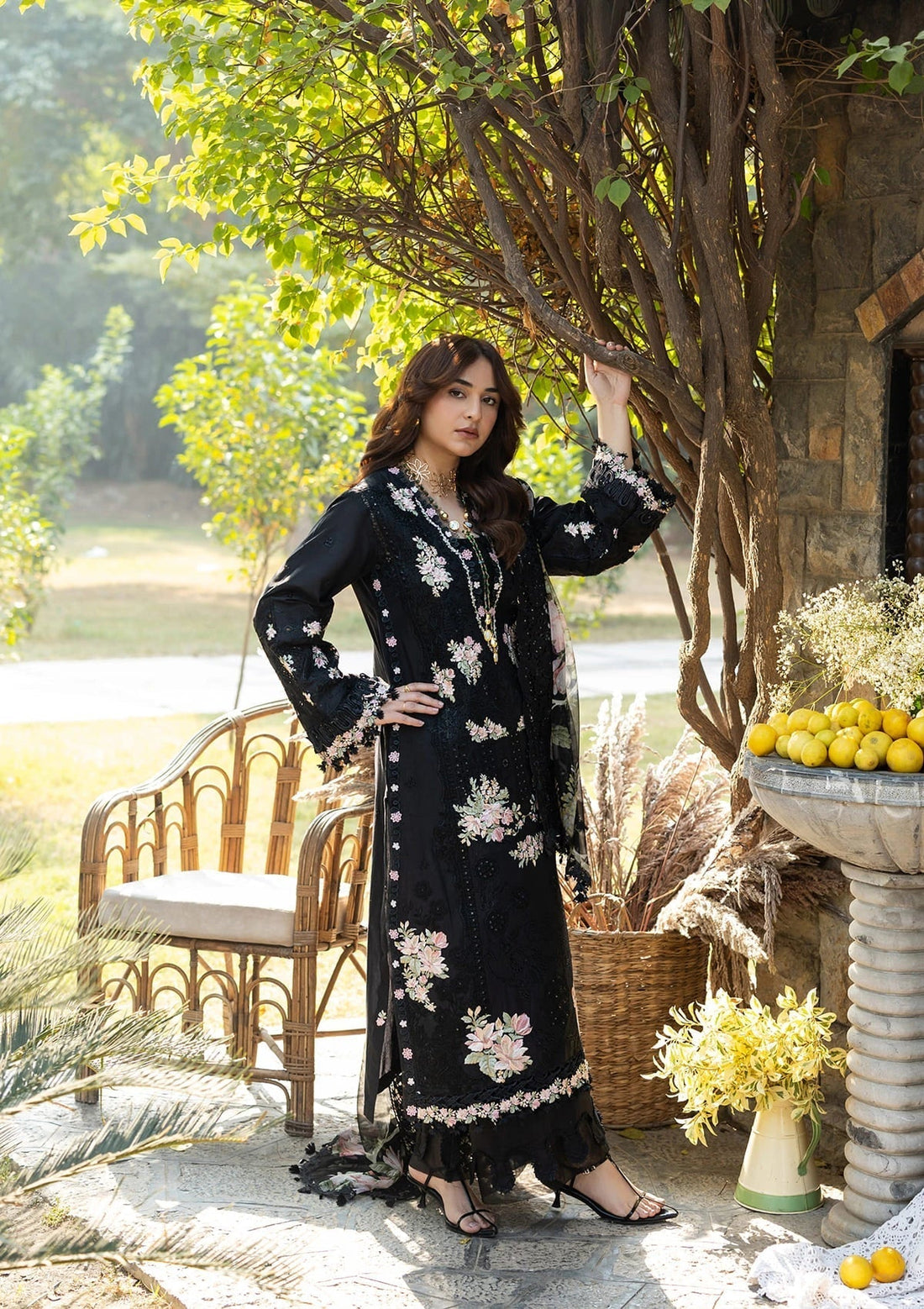 Elaf Premium | Luxury Lawn 26 | ELY-2B MIDNIGHT BLOSSOM