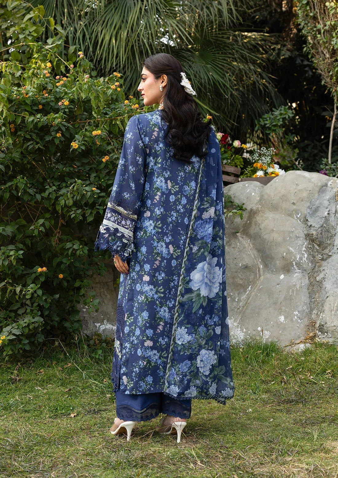 Elaf Premium | Chikankari Prints 26 | ERC-3B NEEL