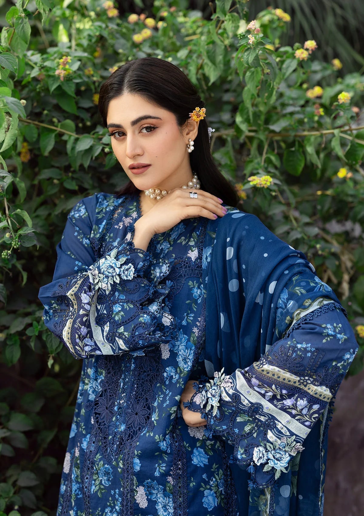 Elaf Premium | Chikankari Prints 26 | ERC-3B NEEL