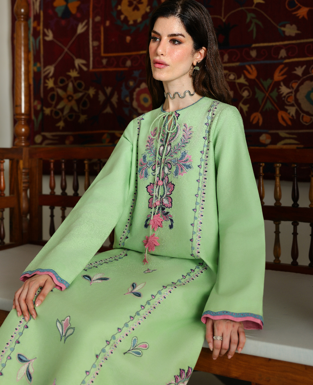 Republic Womenswear | Neonma Essential Pret 26 |Pistachio Poise